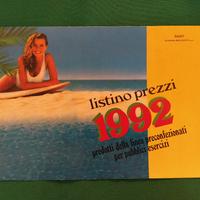 Listino prezzi pieghevole Algida/Eldorado 1992