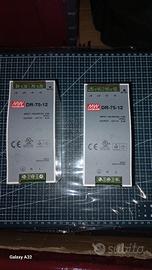 N. 2 Alimentatori guida DIN a uscita da 12V - 75W
