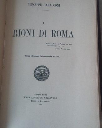 Rioni di Roma III ed 1905 di G. Baracconi perfetto