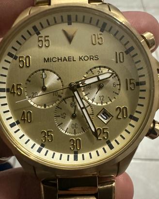 Michael kors cronografo oro 3 subdials e datatario