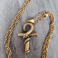 Collana pendente Ankh Egitto serpente 