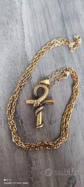 Collana pendente Ankh Egitto serpente 
