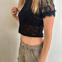 Crop top nero Zara S Vintage