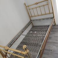 letto in ottone una piazza e mezza vintage 