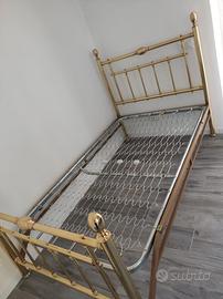 letto in ottone una piazza e mezza vintage 