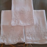 asciugamani vintage ricamati misto lino 