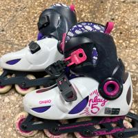 Pattini in linea per bambini con caschetto