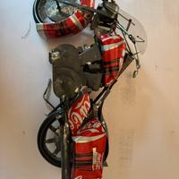 Modellino Harley Davidson con lattine Coca Cola