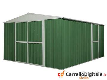 Box prefabbricato in acciaio 360x430cm verde