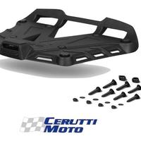 Piastra di montaggio nera in alluminio + viti SHAD