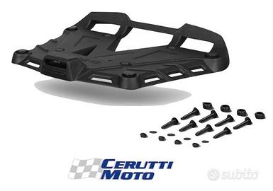 Piastra di montaggio nera in alluminio + viti SHAD