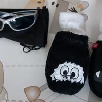 Guanti e occhiali tecnici da neve bimbo 1/2 anni