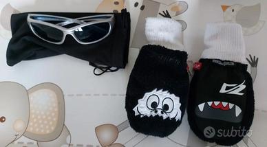 Guanti e occhiali tecnici da neve bimbo 1/2 anni