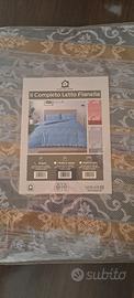 completo letto singolo flanella 