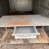 Banco da lavoro in ferro con cassetto – 170x80x86h