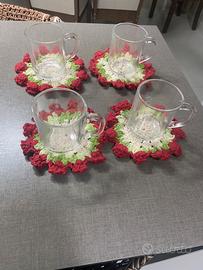 sottobicchieri all’uncinetto