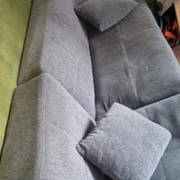 Divano grigio e bianco 3 posti con relax letto e c