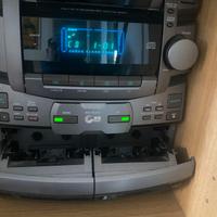 Stereo con lettore multi cd e dopoio audio cassett