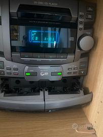Stereo con lettore multi cd e dopoio audio cassett