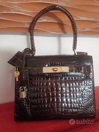 Borsa in coccodrillo modello kelly