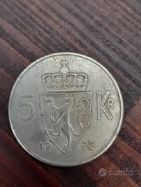moneta antica il Re di Norvegia 