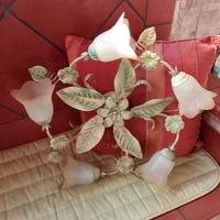 Trittico lumi con lampadario shabby chic