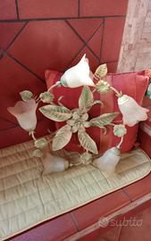 Trittico lumi con lampadario shabby chic