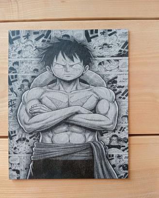 Quadretto Luffy One Piece Manga