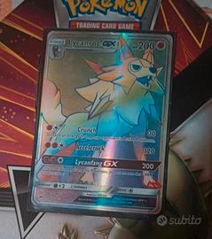 Carta Pokémon Lycanroc GX nuova