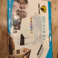 KIT VIDEOSORVEGLIANZA JORTAN HD NVR DVR WIRELESS 4