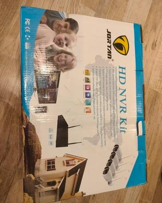 KIT VIDEOSORVEGLIANZA JORTAN HD NVR DVR WIRELESS 4