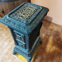 Stufa legna in ghisa d'epoca