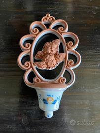 Acquasantiera ceramiche Val Demone Sicilia