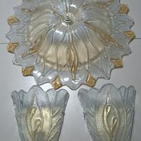 Plafoniera e due appliques