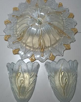Plafoniera e due appliques