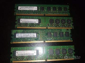 KIT 11GB RAM DDR2 Desktop (3x1+ 1x2+2×2+1×2GB)