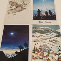 4 cartoline vintage di Natale 