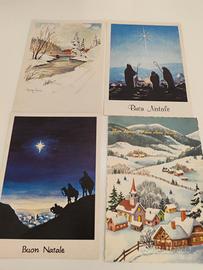 4 cartoline vintage di Natale 