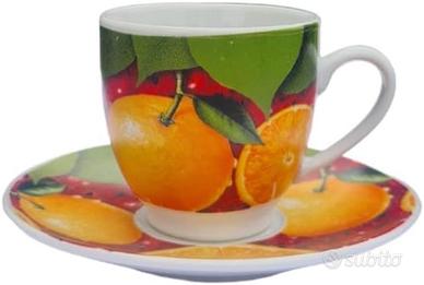 Set 6 Tazzina caffè con piattino ORANGE 