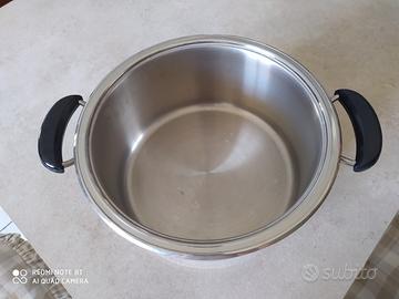 Pentola doppio fondo in acciaio 18/10