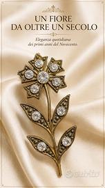 Antica spilla Belle Époque paste vitree 1900