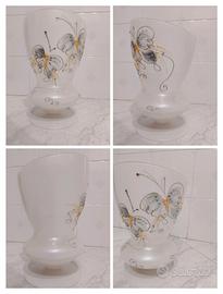 vaso bianco in vetro opalino bianco