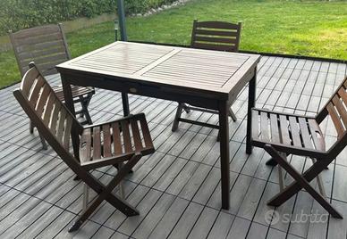 Tavolo + sedie Viridea giardino/terrazzo