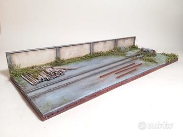 Diorama plastico espositore Ferroviario FS 1/87