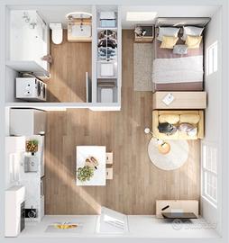 Grazioso bilocale a Como-balcone libero subito