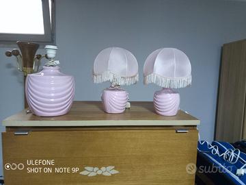 tris lumi rosa + due marroni piccoli