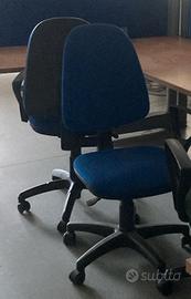 sedia da ufficio in stoffa con rotelle