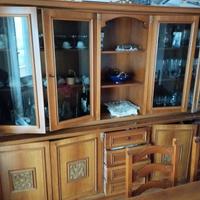 Credenza da sala in legno massello, 5 ante