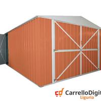 Box acciaio garage lamiera 360x600 legno chiaro