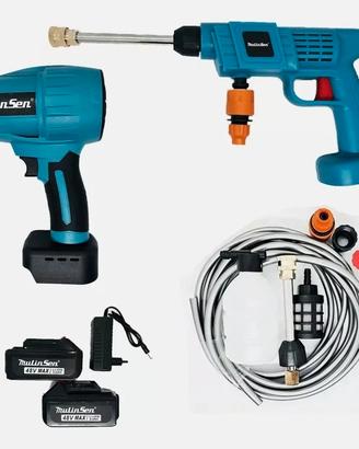 KIT IDROPULITRICE E SOFFIATORE 2 IN 1 A BATTERIA